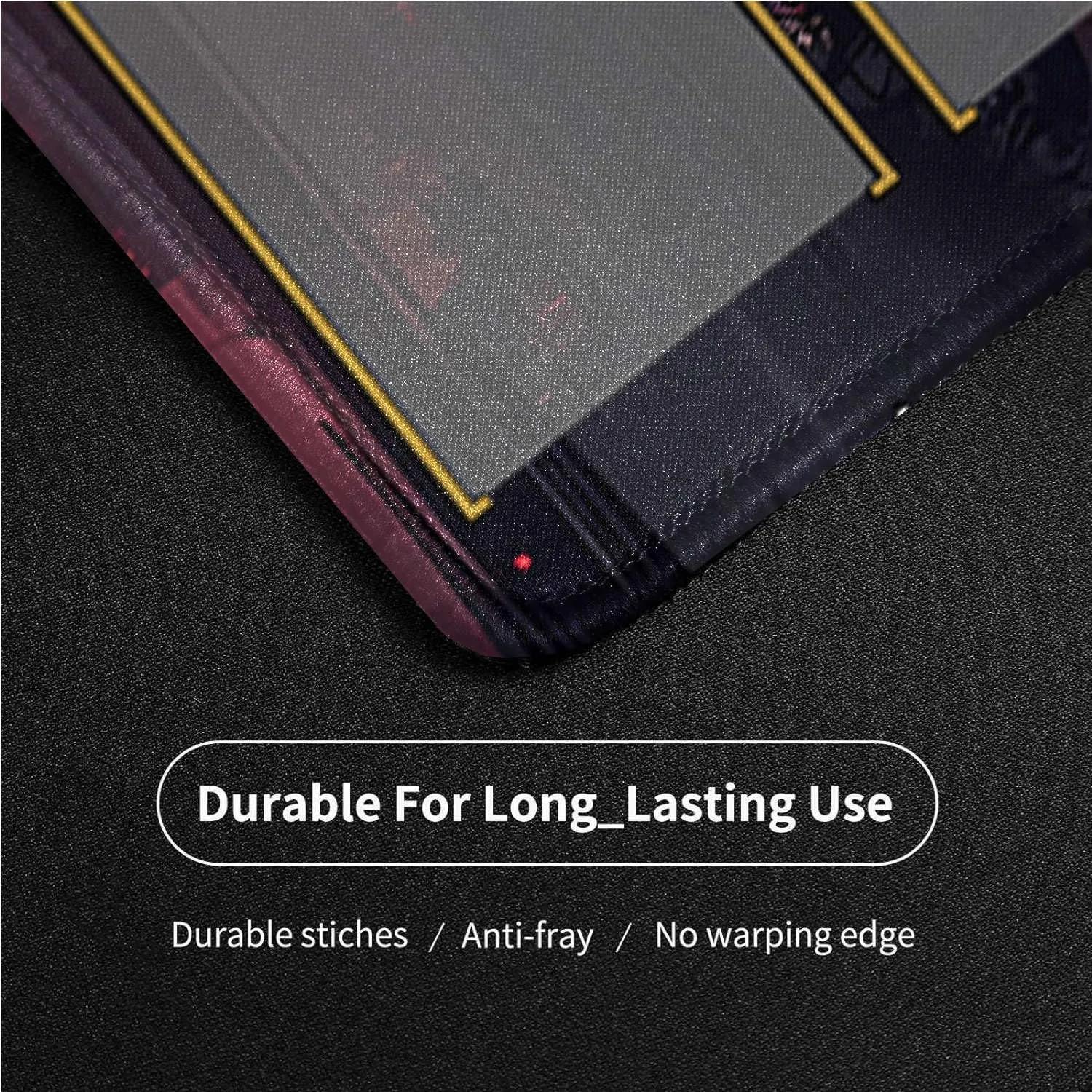 MTG Playmat Stitched Edges, MTG Play Mat for MTG TCG 24 x 14 inches Trading Card Inked Game Playmats with Storage Bag Smooth Rubber Surface Battle Game (Playmat 3)