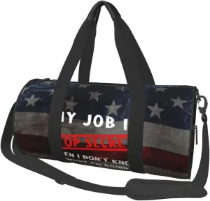 My Job Is Top Secrets Even I Don'T Know What I'M Doing Duffel Bag Gym Bag Travel Sports Tote Large Foldable Beach Swim Yoga4