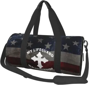 My Lifeguards Walks On Water Matthew Jesus Cross Duffel Bag Gym Bag Travel Sports Tote Large Foldable Beach Swim Yoga0