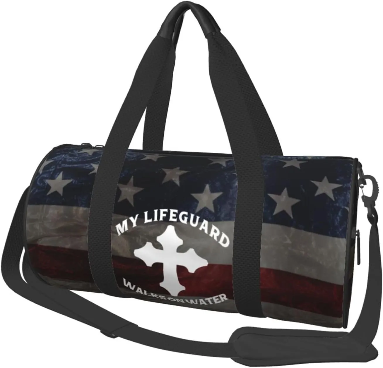 My Lifeguards Walks On Water Matthew Jesus Cross Duffel Bag Gym Bag Travel Sports Tote Large Foldable Beach Swim Yoga0
