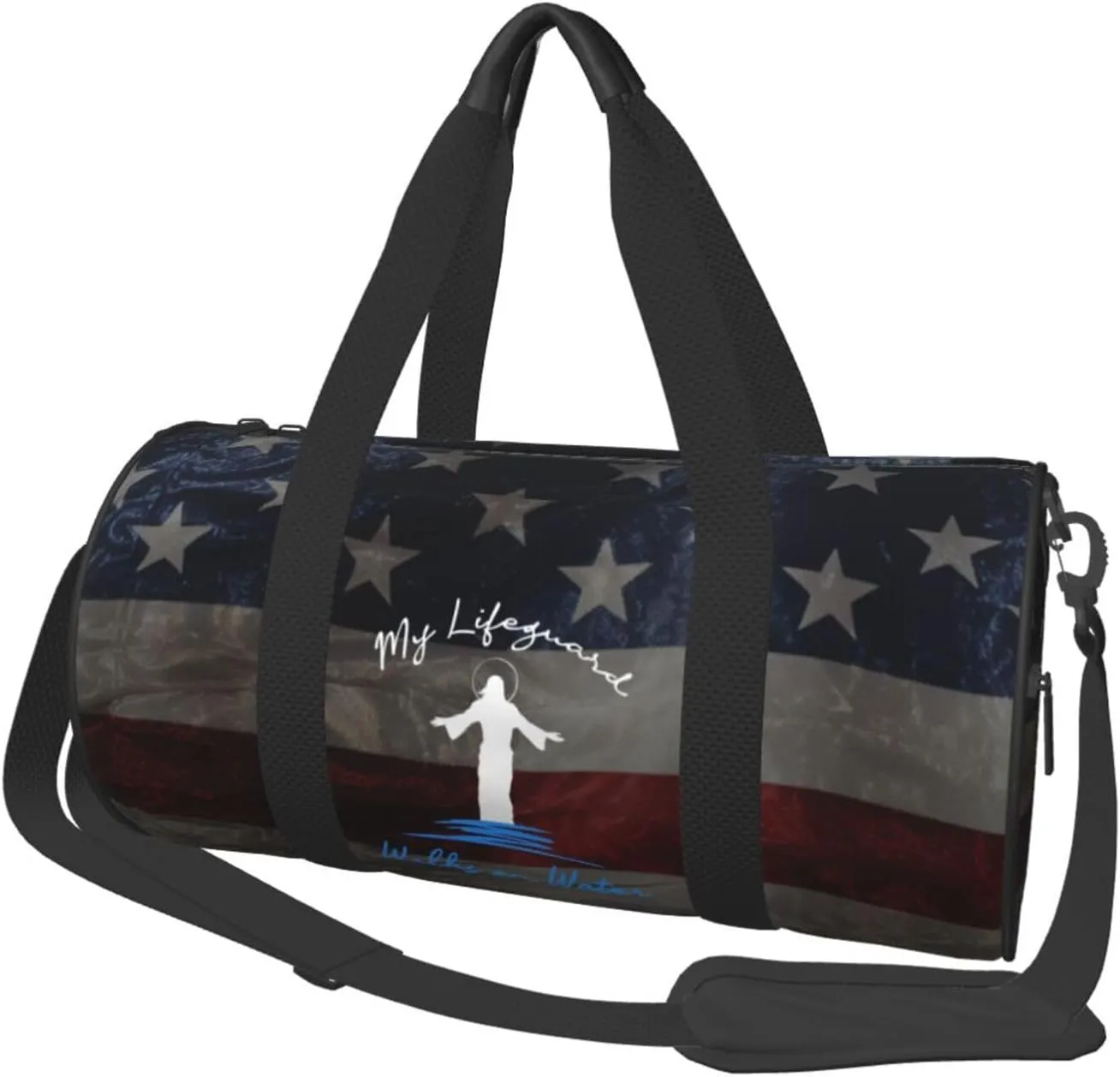 My Lifeguards Walks On Water Matthew Jesus Cross Duffel Bag Gym Bag Travel Sports Tote Large Foldable Beach Swim Yoga33