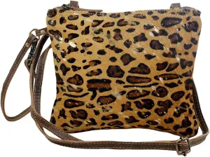 Myra Bag Western Hairon Crossbody Bag for Women - Leather Purse Shoulder Bag Freckled