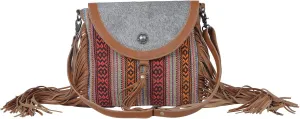 Myra Bag Western Leather Shoulder Bag for Women - Upcycled Canvas Crossbody Bag Brilliance