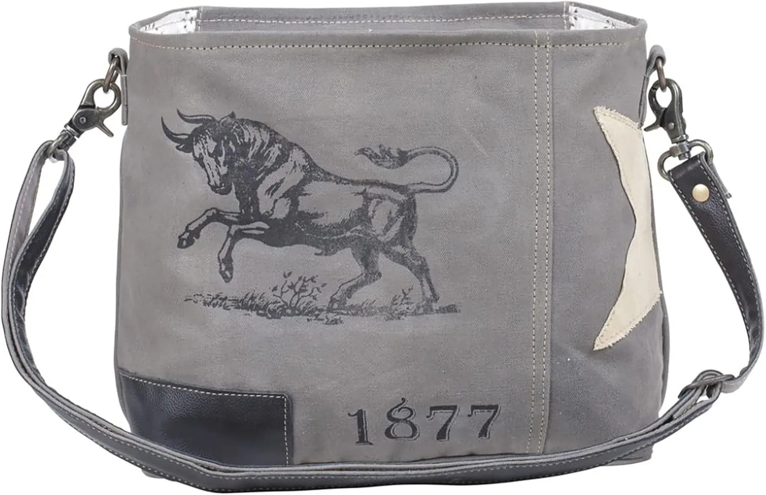 Myra Bag Western Leather Shoulder Bag for Women - Upcycled Canvas Crossbody Bag Go-To Option