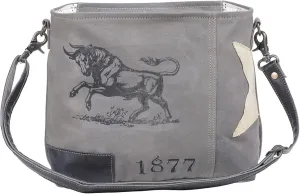 Myra Bag Western Leather Shoulder Bag for Women - Upcycled Canvas Crossbody Bag Go-To Option