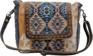 Myra Bag Western Leather Shoulder Bag for Women - Upcycled Canvas Crossbody Bag Vanessia