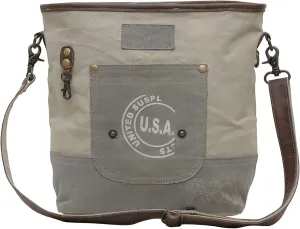 Myra Bag Western Leather Shoulder Bag for Women - Upcycled Canvas Crossbody Smart Rule