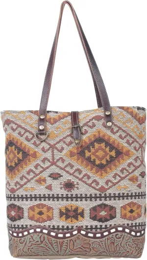 Myra Bag Western Leather Tote Bag for Women - Iridescence