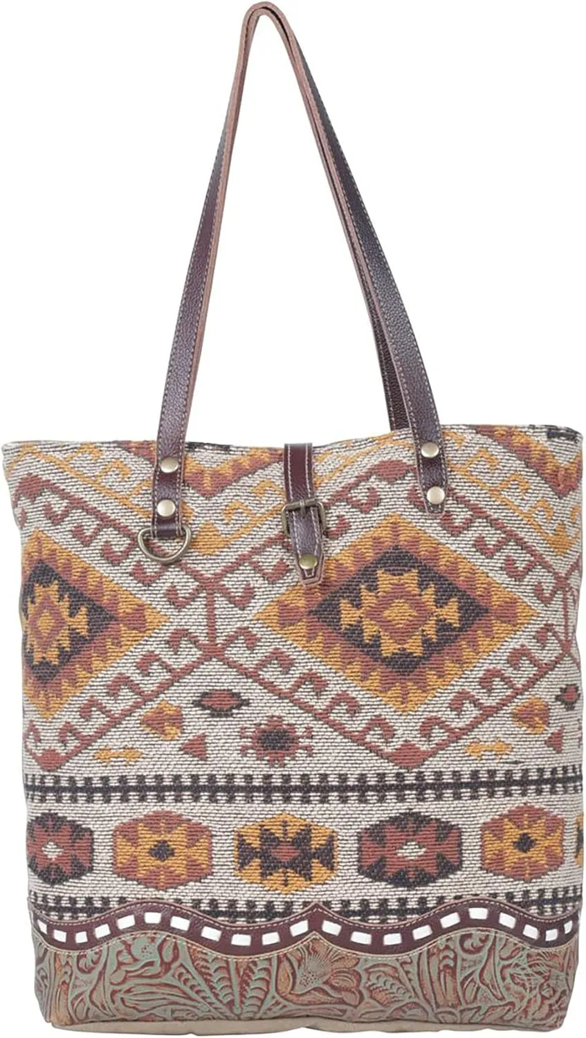 Myra Bag Western Leather Tote Bag for Women - Iridescence
