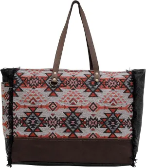 Myra Bag Western Leather Weekender Bag for Women - Maya