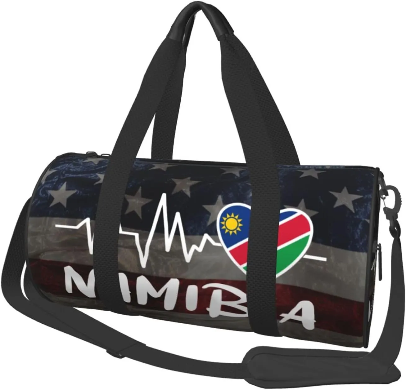 Namibia Heartbeat Duffel Bag Gym Bag Travel Sports Tote Large Foldable Beach Swim Yoga9