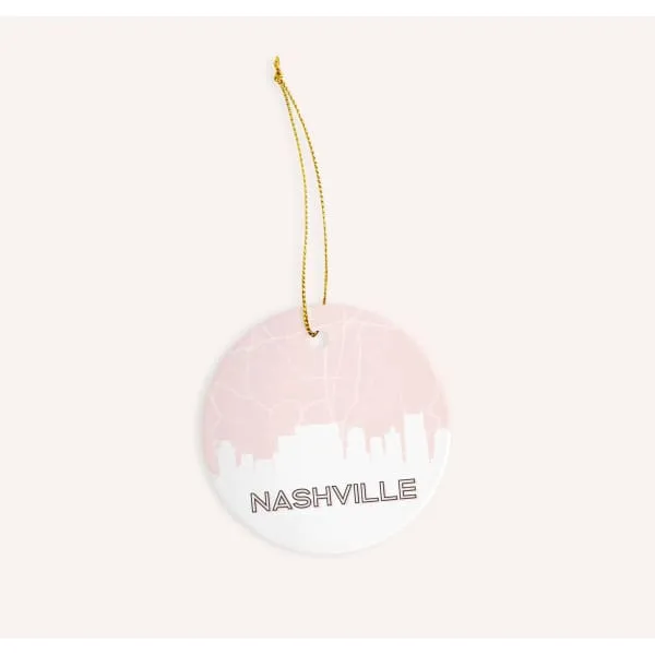 Nashville, Tennessee skyline and map