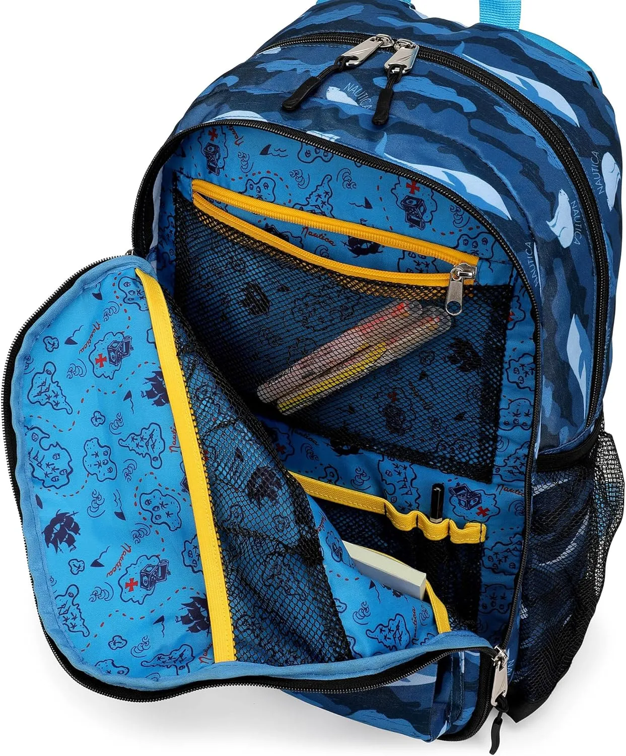Nautica Kids Backpack for School | Kindergarten Elementary Kids Backpack | 16" Tall | Polar Camo