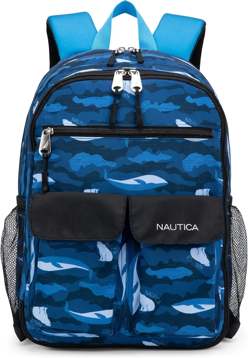 Nautica Kids Backpack for School | Kindergarten Elementary Kids Backpack | 16" Tall | Polar Camo