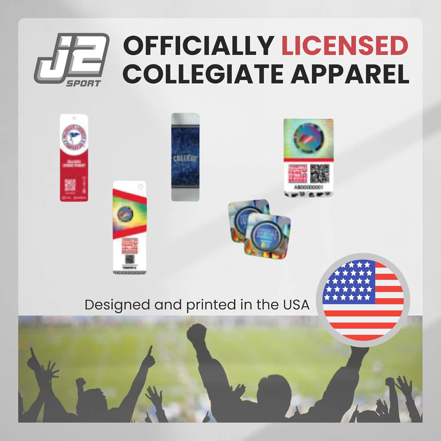 Navy Collegiate Shorts with Pocket, Officially Licensed Cotton Jersey Short