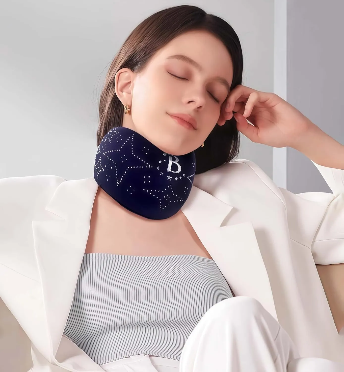 Neck Brace Cervical Collar – Adjustable Posture Corrector & Neck Hump Support for Pain Relief, Sleeping Aid, Spinal Decompression – Soft Foam Unisex Design for Men/Women(Black)