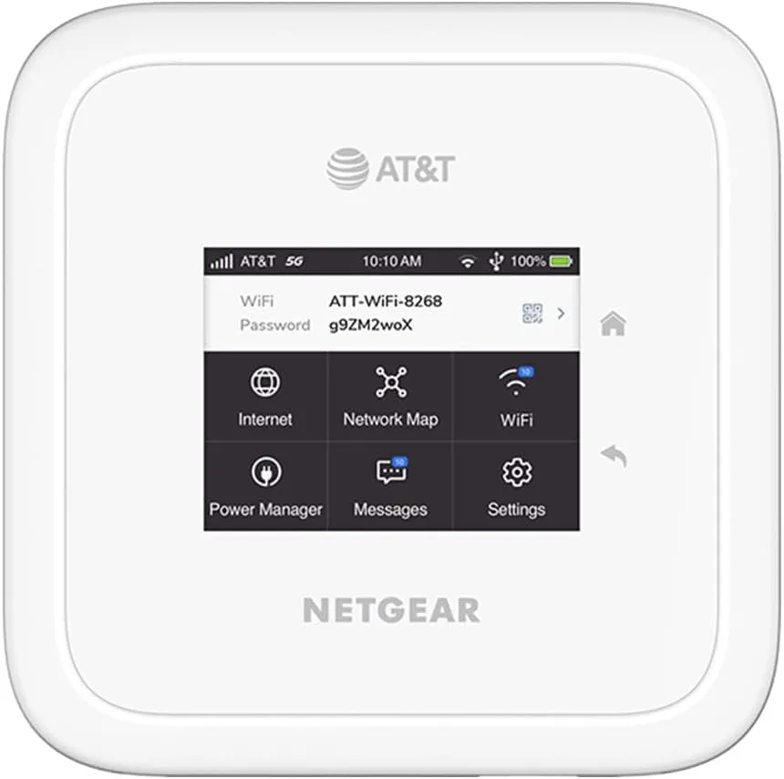 NETGEAR Nighthawk M6 5G WiFi 6 Mobile Hotspot Router (MR6110) – Blazing Fast Wireless Hotspot Router, Unlocked, Certified with AT&T and T-Mobile - White (Renewed)