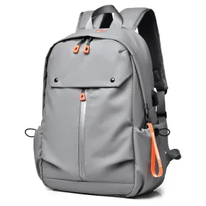 New Men's Backpack USB Charging Bag Waterproof PU Leather Rucksack Male Business Travel Bagpack Reflective Strip Design