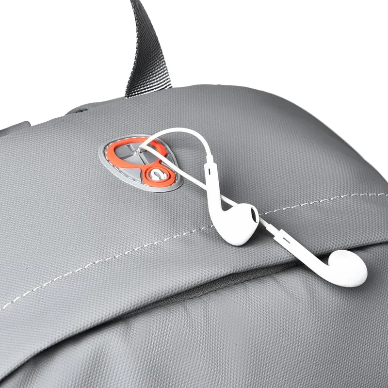 New Men's Backpack USB Charging Bag Waterproof PU Leather Rucksack Male Business Travel Bagpack Reflective Strip Design