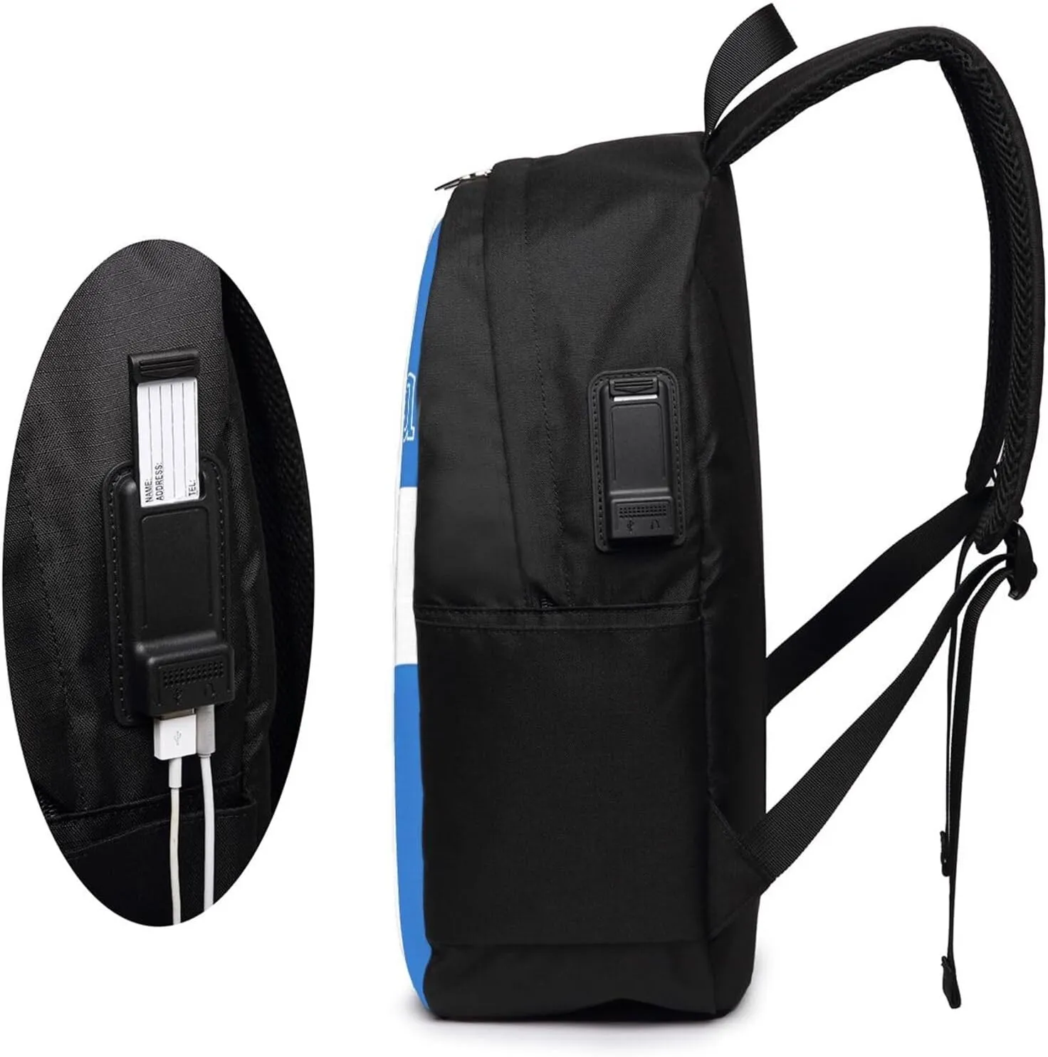Nicaragua Football Soccer Flag Laptop Backpacks Travel Backpack Casual Business Daypack Sport Rucksack Computer Bag Fits up to 17 Inch Notebook with USB Port