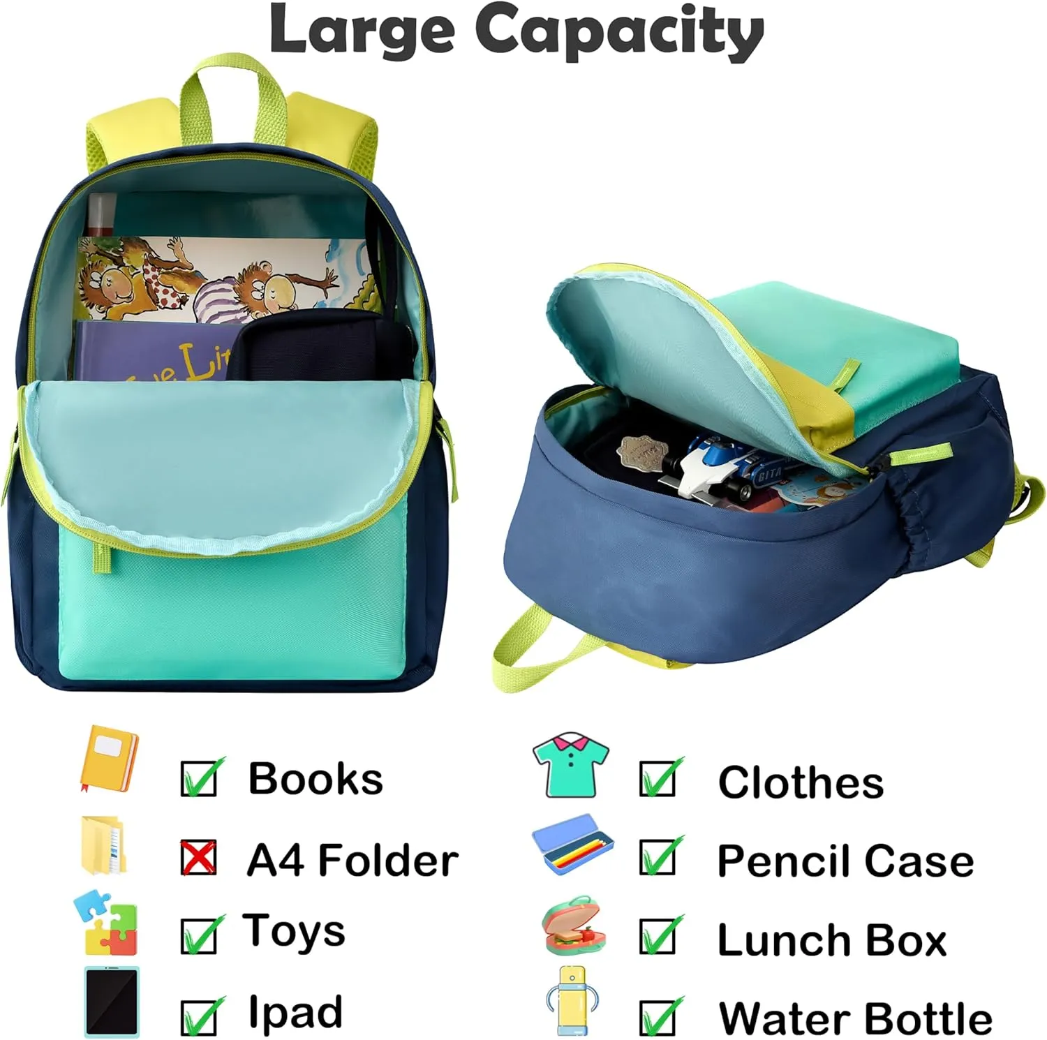 NICE CHOICE Toddler Mini Backpack for Preschool Boys Girls, Outdoor Lightweight Kindergarten Elementary School Backpack Bag for Little Kids,Travel & Everyday Use, 12" H, For 2-4 Years