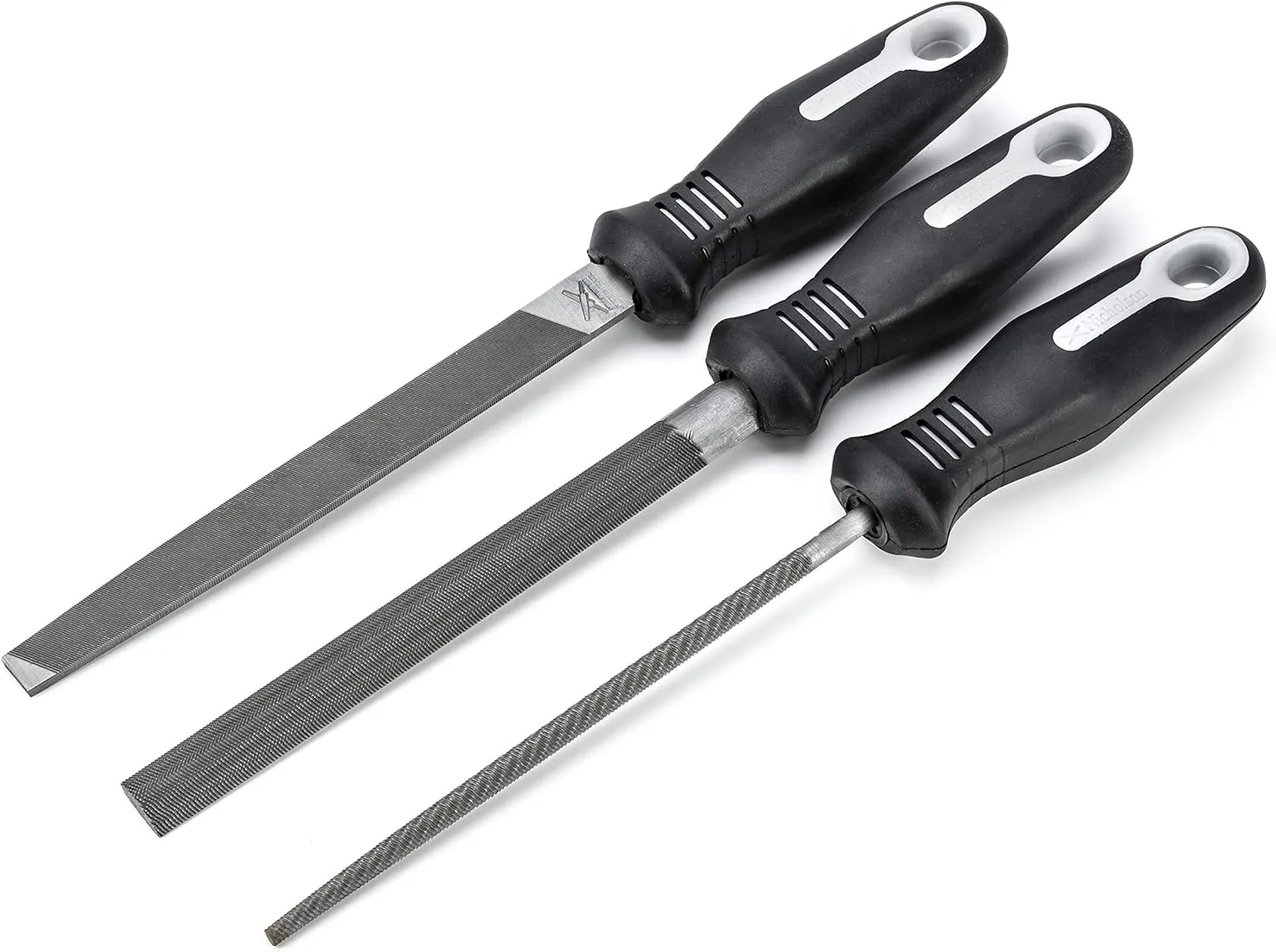Nicholson 3 Pc. 6" Bastard File Set with Ergonomic Handles - 22015HNNN