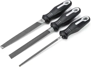 Nicholson 3 Pc. 6" Bastard File Set with Ergonomic Handles - 22015HNNN