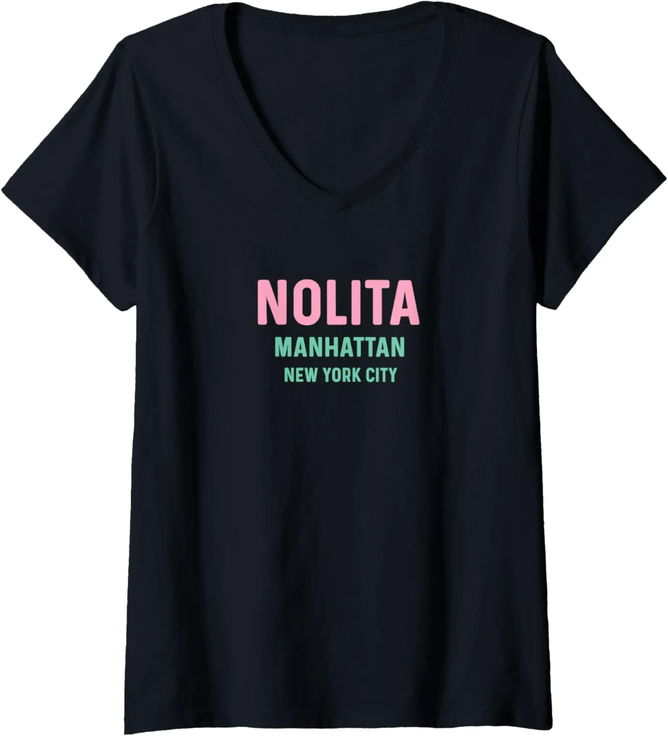 Nolita - Manhattan - Travel Trip Vacation Holiday V-Neck T-Shirt