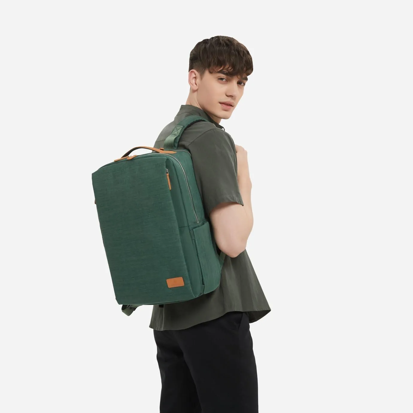 Nordace Siena Pro 15 Smart Backpack with USB Charging - 16" Laptop Backpack, 20L Daily Backpack for Travel, Everyday, or Work (Green)