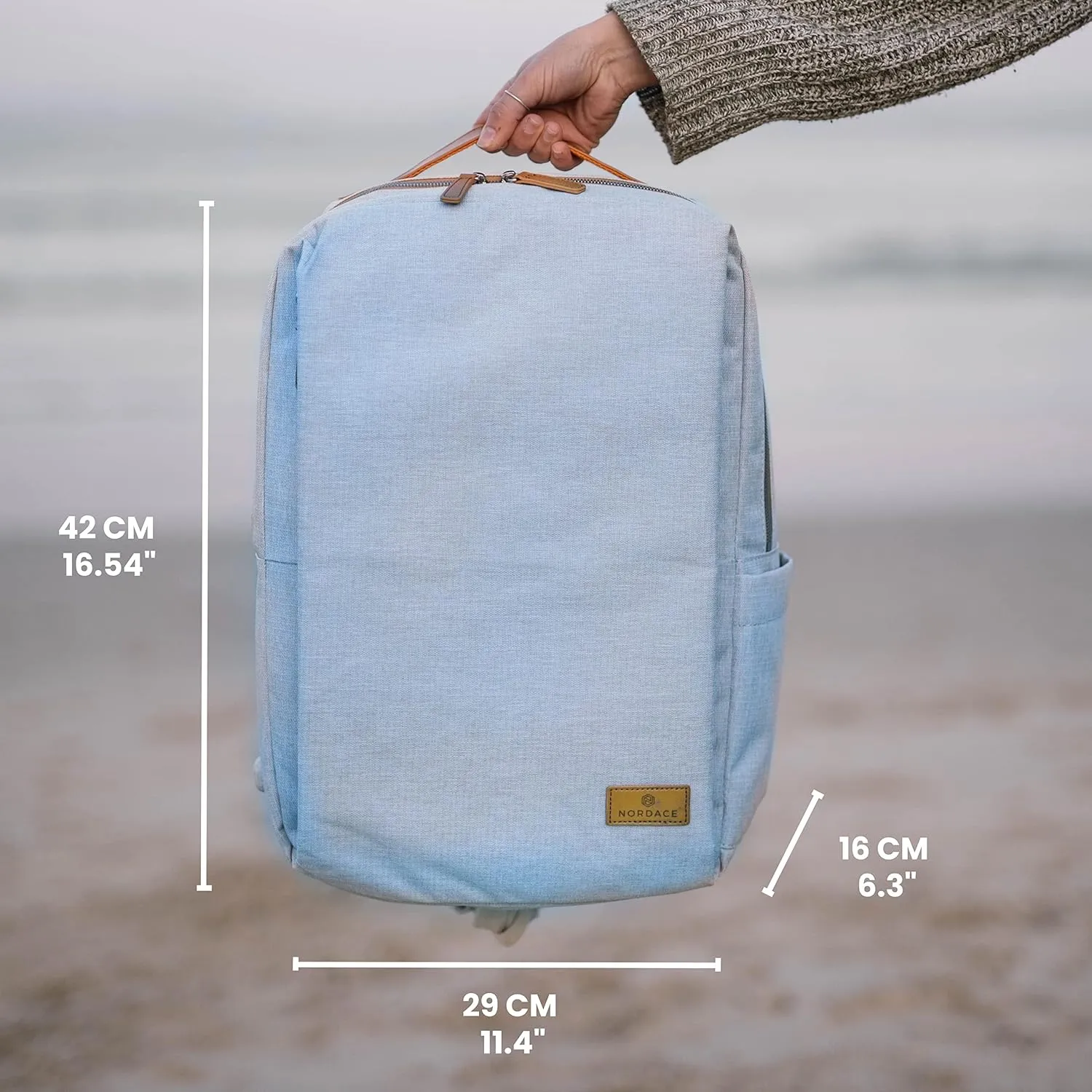 Nordace Siena Smart Backpack with USB Charging - 15.6 Inch Laptop Backpack, 19L Daily Backpack for Travel, Everyday, or Work (Aqua)