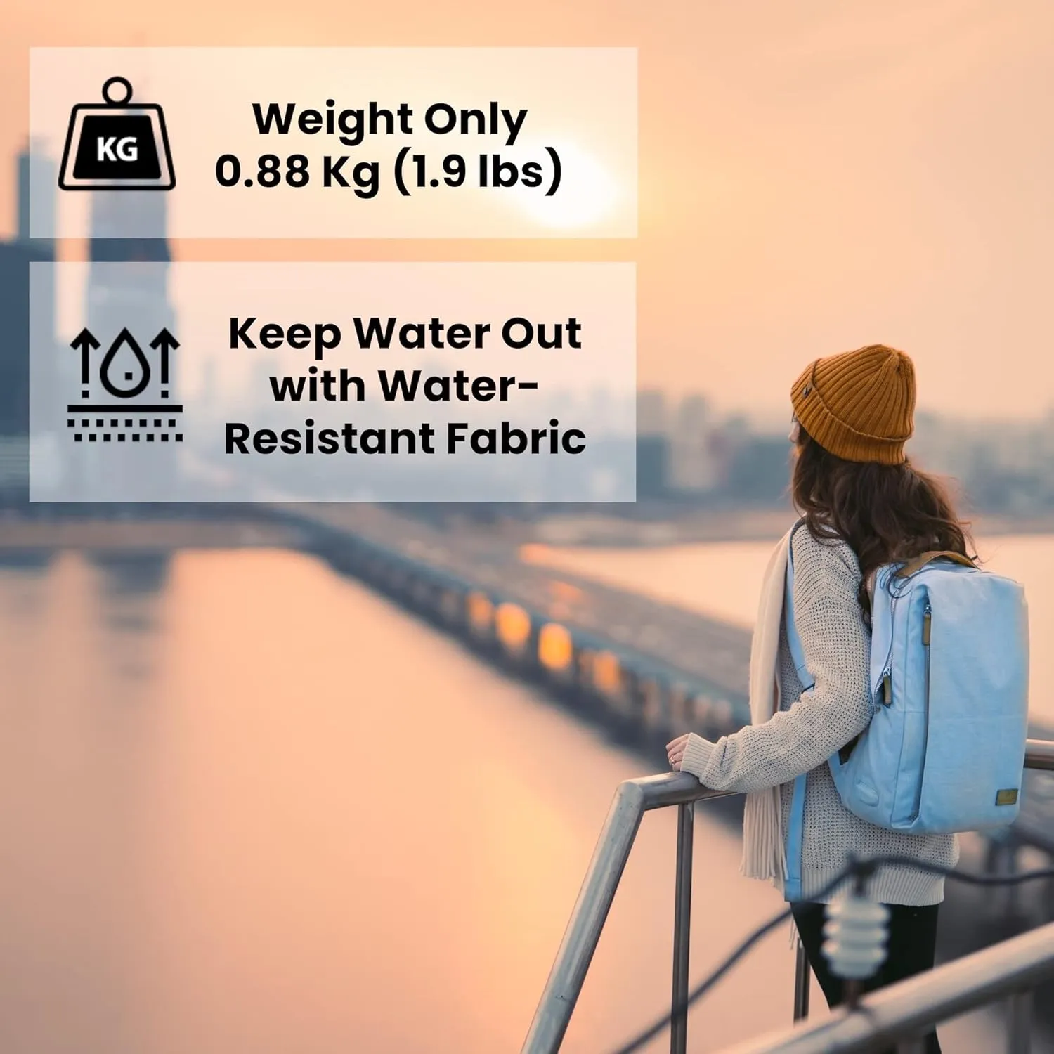 Nordace Siena Smart Backpack with USB Charging - 15.6 Inch Laptop Backpack, 19L Daily Backpack for Travel, Everyday, or Work (Aqua)