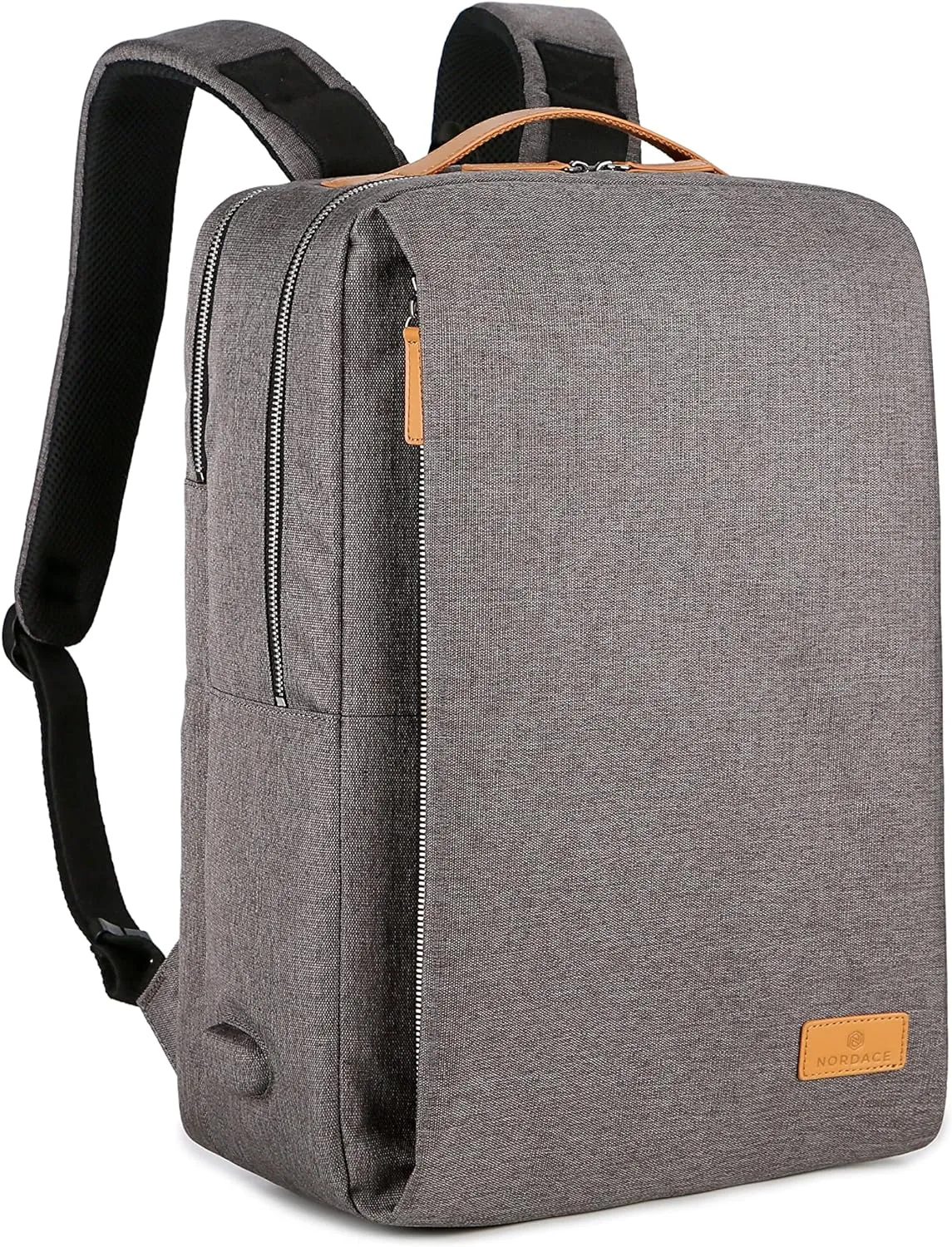 Nordace Siena Smart Backpack with USB Charging - 15.6 Inch Laptop Backpack, 19L Daily Backpack for Travel, Everyday, or Work (Gray)