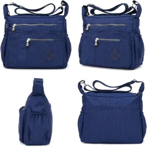 Nylon Crossbody Bag for Women Waterproof Shoulder Bag Travel Purses and Handbag Mulit-Pockets
