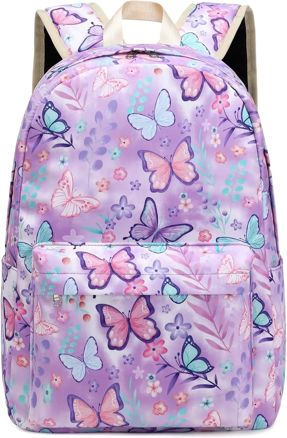 Octsky Kids Backpack for Girls Elementary Primary Middle School Bags for Teens Childs Bookbags Cute Durable Travel Gifts Butterfly Purple