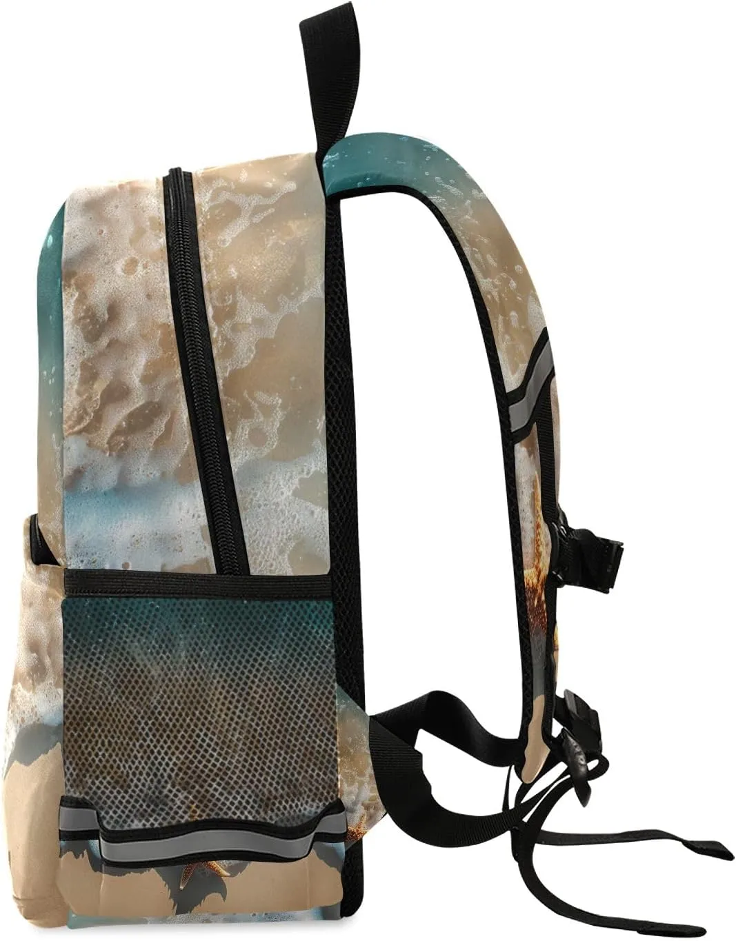 ODAWA Beautiful Beach Summer Travel Backpack for Kids Kids Backpack with Reflective Tape Strips
