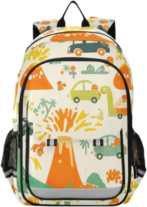 ODAWA Cartoon Dinosaurs Backpacks for Middle School Book Bags Teens Child Elementary School Bag Kids Backpack Ages 6-12