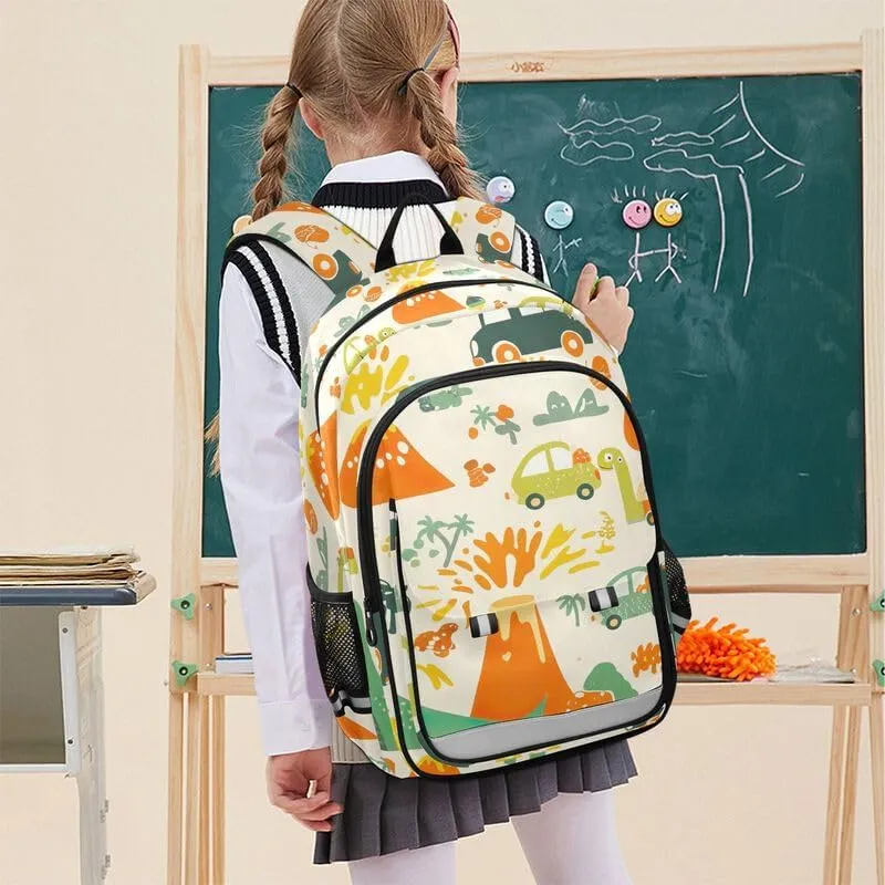 ODAWA Cartoon Dinosaurs Backpacks for Middle School Book Bags Teens Child Elementary School Bag Kids Backpack Ages 6-12