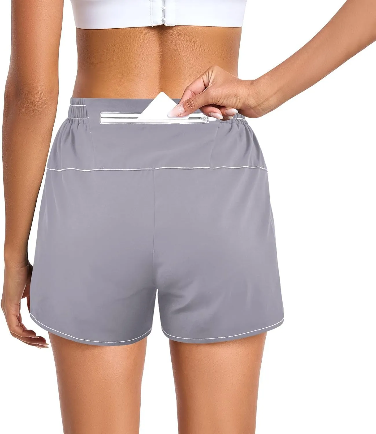 ODAWA Misty Rose Women's Basketball Shorts, Quick Dry Womens Swim Shorts Small