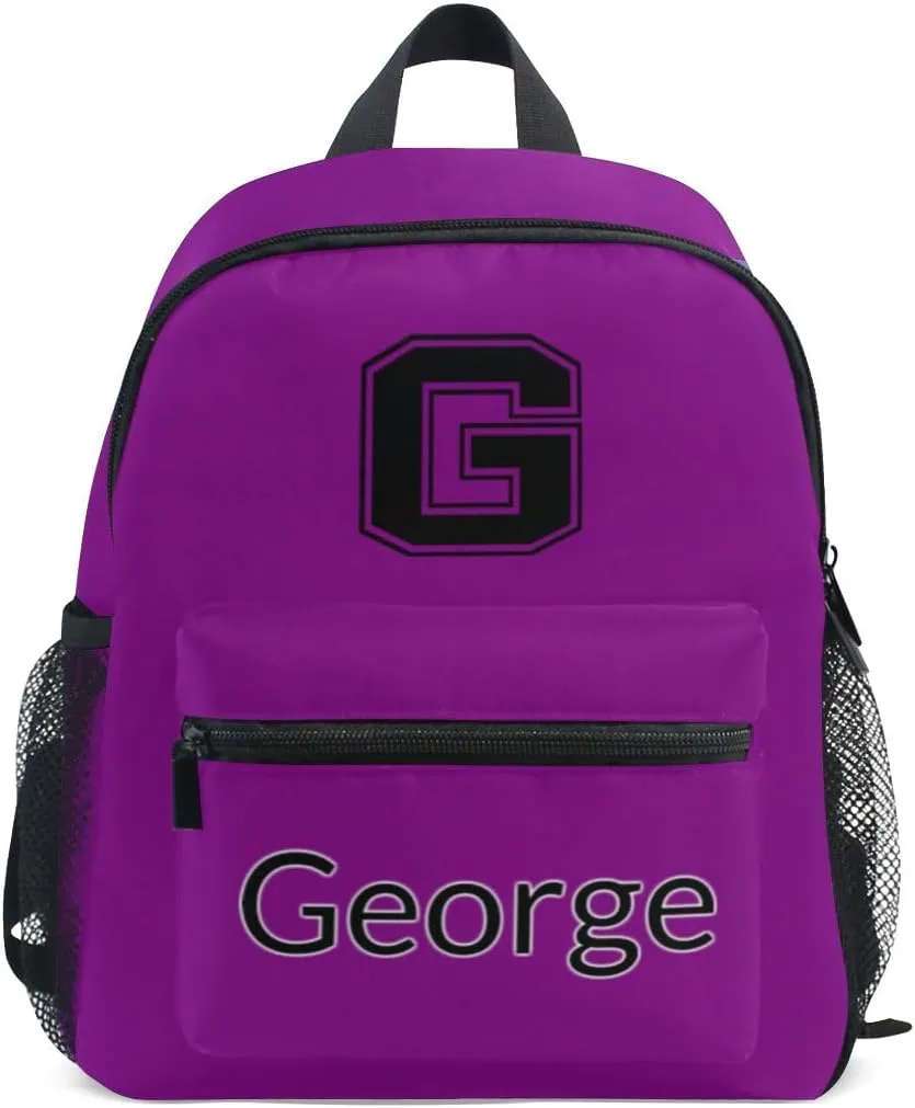 ODAWA Patriarch Custom Initial and Name Kids Backpack Boys Toddler, Bookbag for Girls, Boys Backpack