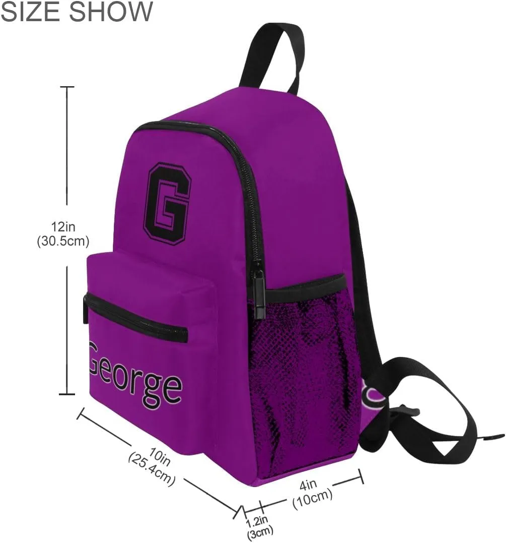 ODAWA Patriarch Custom Initial and Name Kids Backpack Boys Toddler, Bookbag for Girls, Boys Backpack