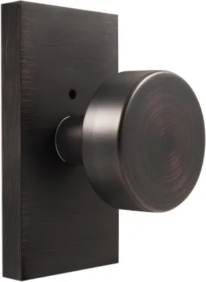 Oil Rubbed Bronze Door Knobs Interior with Lock, Privacy Vintage Door Knobs Oil Rubbed Bronze Door Handles for Bathroom Bedroom Round