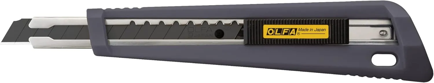 OLFA 9mm Rubber Grip Utility Knife (NA-1) - Multi-Purpose Retractable Precision Knife w/Anti-Slip Rubber Handle & Snap-Off Blade, Replacement Blades: Any OLFA 9mm Blade