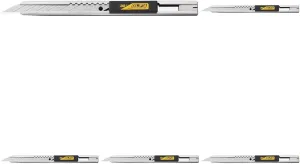 OLFA 9mm Stainless Steel Graphics Knife (SAC-1) - Multi-Purpose Retractable Art Utility Precision Knife w/Snap-Off Blade, Replacement Blades: Any OLFA 9mm Blade (Pack of 5)