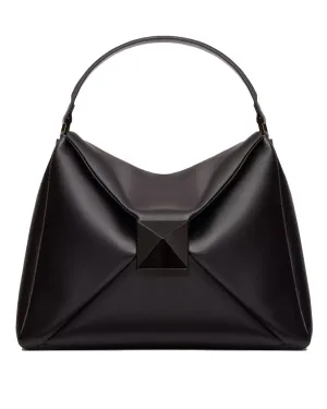 One Stud Maxi Hobo Bag in Black