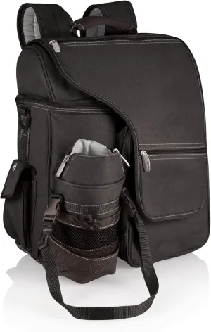 ONIVA Picnic Time Turismo Backpack Cooler With Water Bottle Carrier, Soft Cooler Travel Bag (Black)