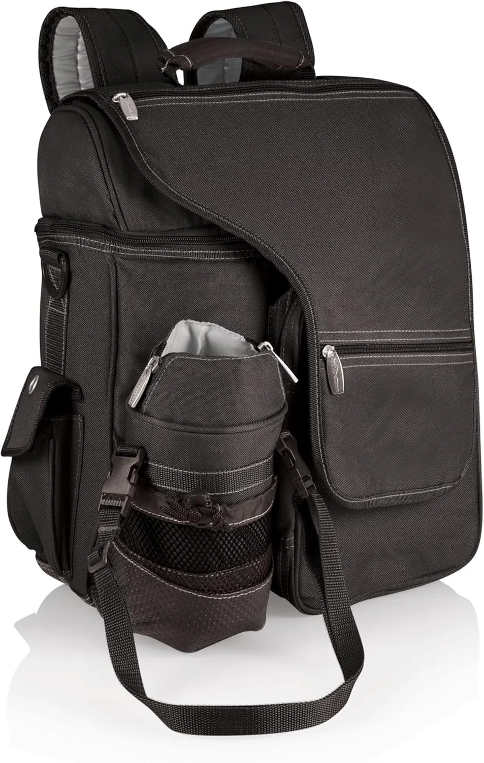 ONIVA Picnic Time Turismo Backpack Cooler With Water Bottle Carrier, Soft Cooler Travel Bag (Black)