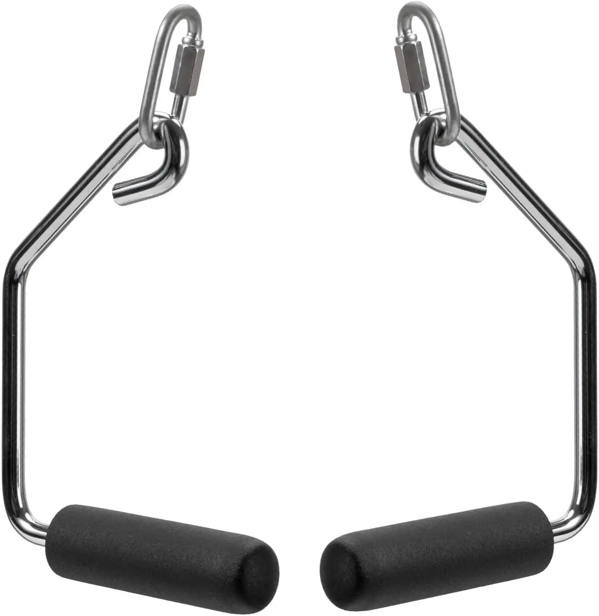 Open Ended Chrome Grip Handles Replacement for Total Gym Home Workout Machines 2000, 2200, 2500, 3000, 3000XL, XL, XLS - Gym Accessories Handles Compatible with Supra, Electra, FIT Models - 1 Pair