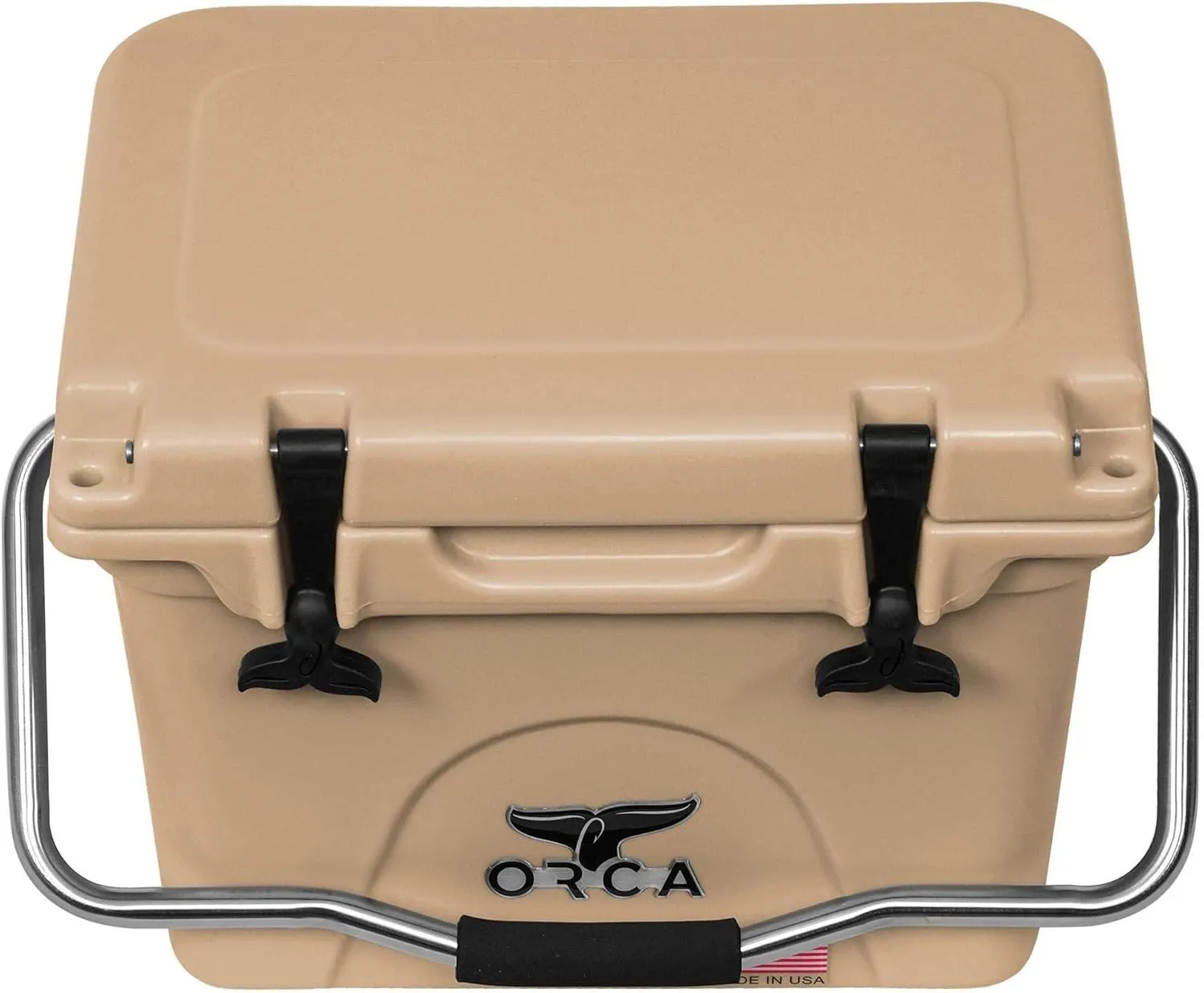 ORCA 20 Quart Tan Ice Chest with Flex Grip Handles and Lid Gasket