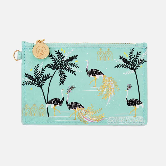 Ostrich & Palms Coin Purse