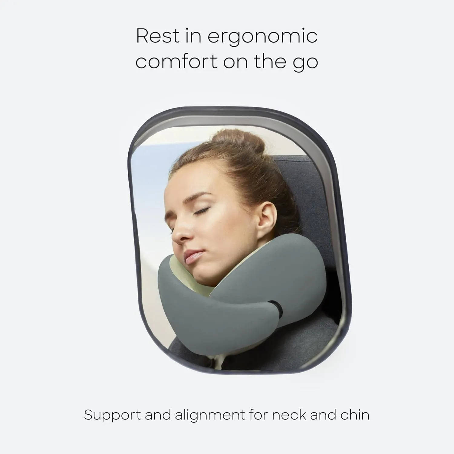 Ostrichpillow Go Neck Pillow, Travel Pillows for Airplanes, Premium Memory Foam Travel Pillow, 360º Ergonomic Design, Asymmetrical Sides, Travel Bag Included, Washable Modal Cover